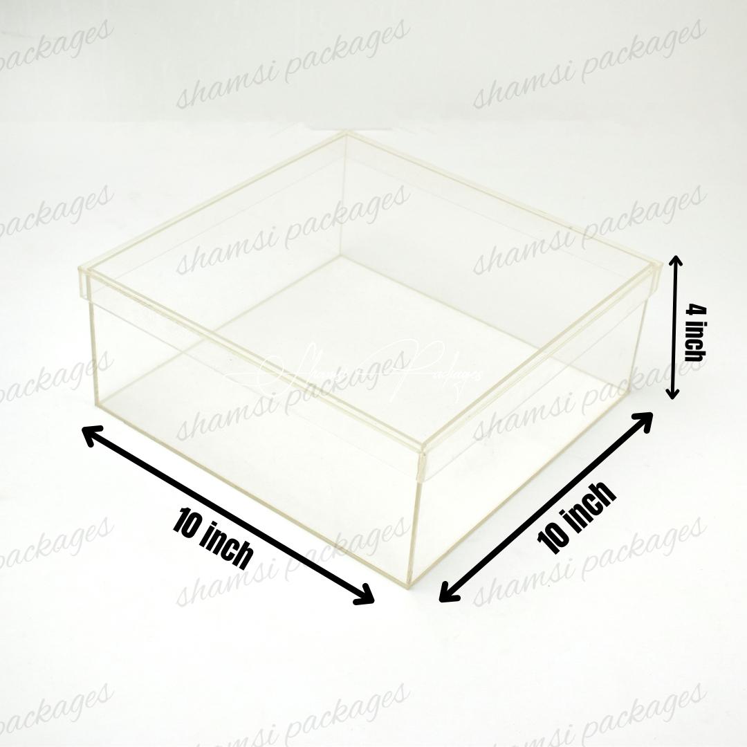 Acrylic low height Square box (10x10x4)